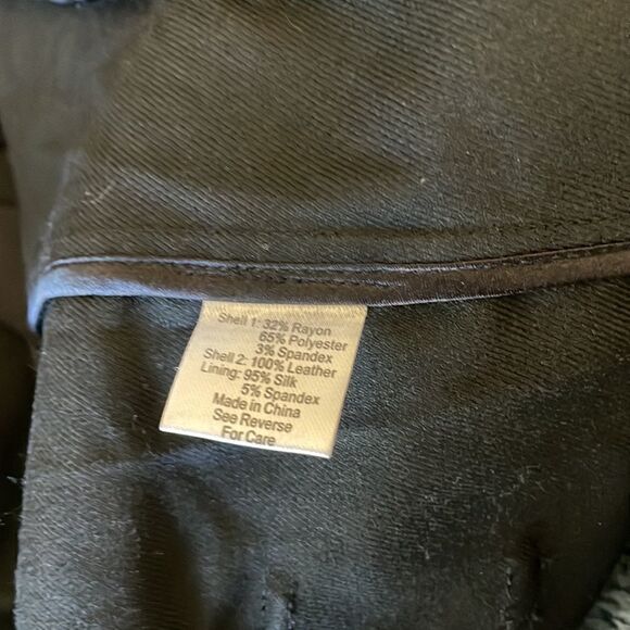 Parker Leather Sleeve & Cloth Torso Crop Jacket - Picture 7 of 8